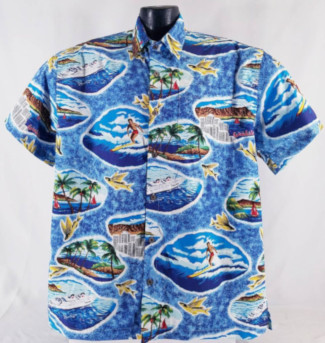 Honolulu Hawaiian Shirt worn by Goose in Top Gun the Movie